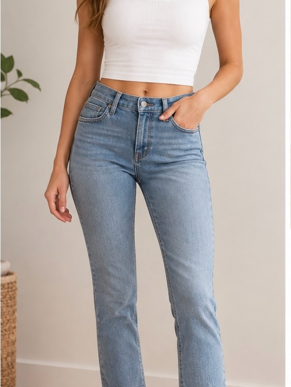 Levi's 311 shaping skinny High-Rise Straight Jeans in Light Blue Wash